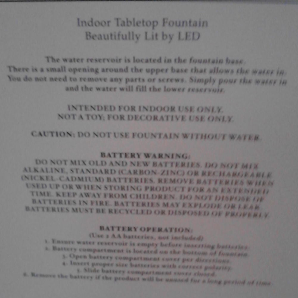 Illuminated LED Indoor Tabletop Waterfall Fountain - Picture 6 of 7